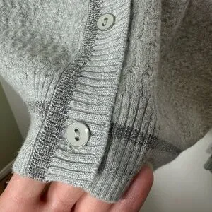 Image showcasing Brooks Brothers | Sweaters | Brooks Brothers Light Grey Metallic Accent ...